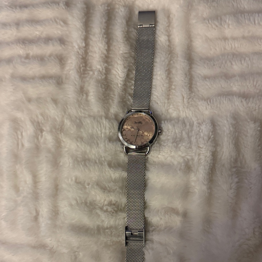 Coach Silver Watch With Logo Pattern - image 3